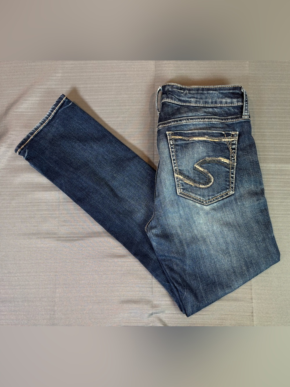 Silver Jeans Co Avery Straight Jeans Women’s W31 Dark Blue Denim